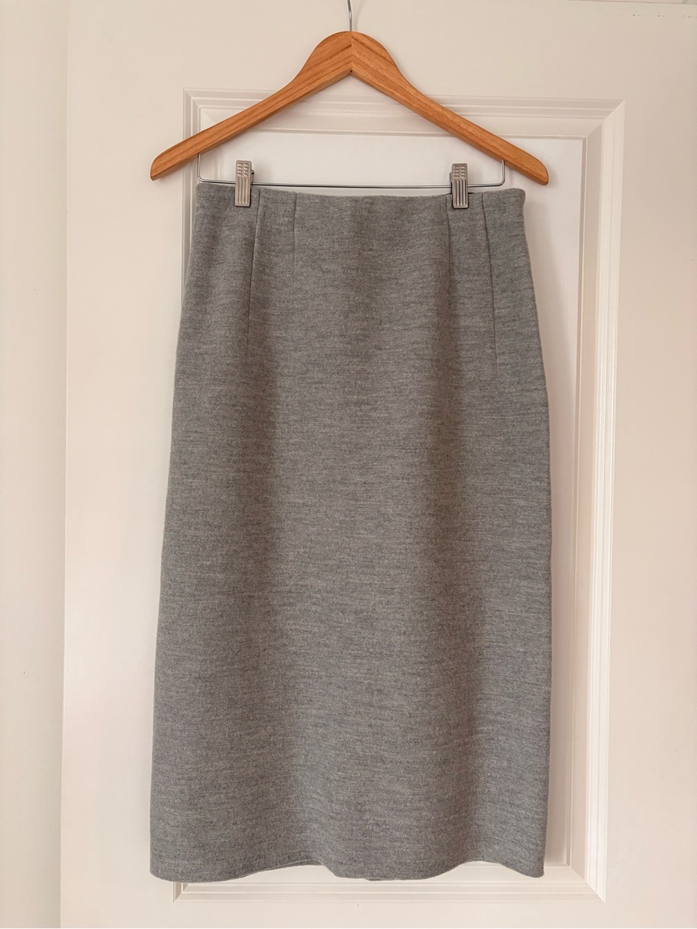 Club Monaco Grey Wool-Blend Pencil Skirt